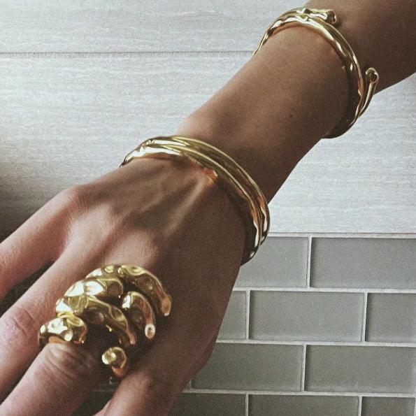 Niche Design Ornament Open-ended Bracelet - Viexta