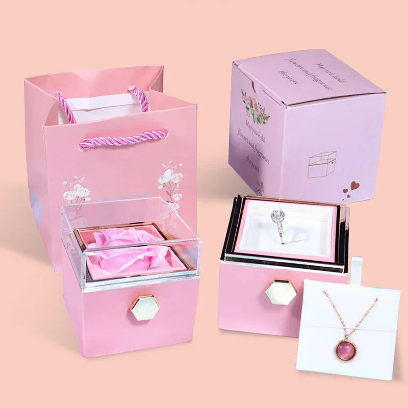 rotating-soap-flower-rose-gift-box - Viexta