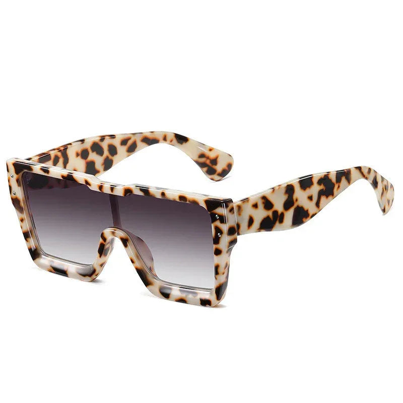 Large-frame One-piece Square-frame Sunglasses - Viexta