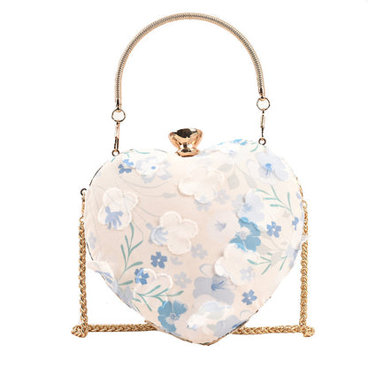 Floral Chain Crossbody Clutch-Bag