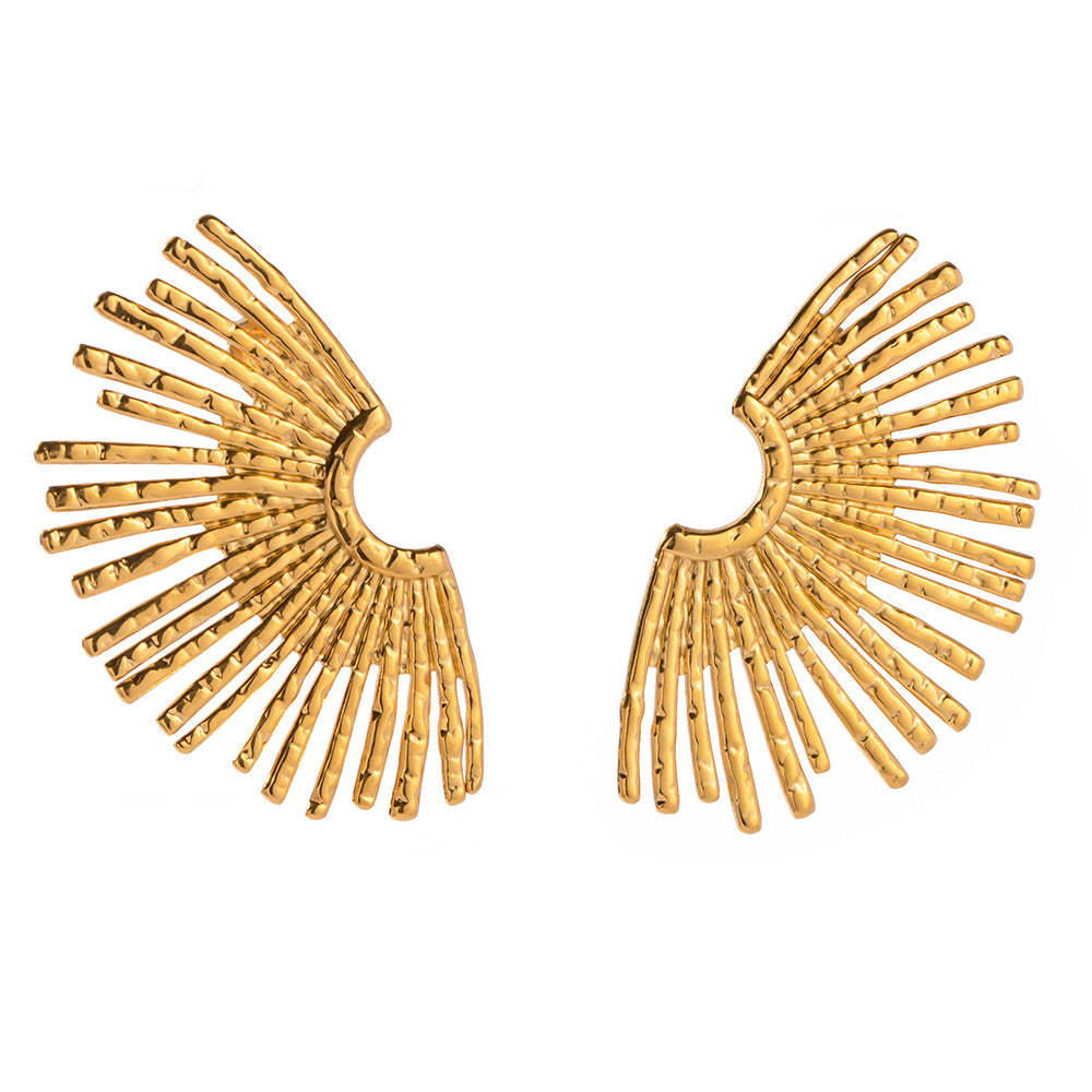 Fashionable temperament half sunflower earrings