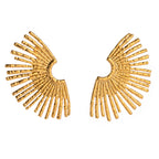 Fashionable temperament half sunflower earrings