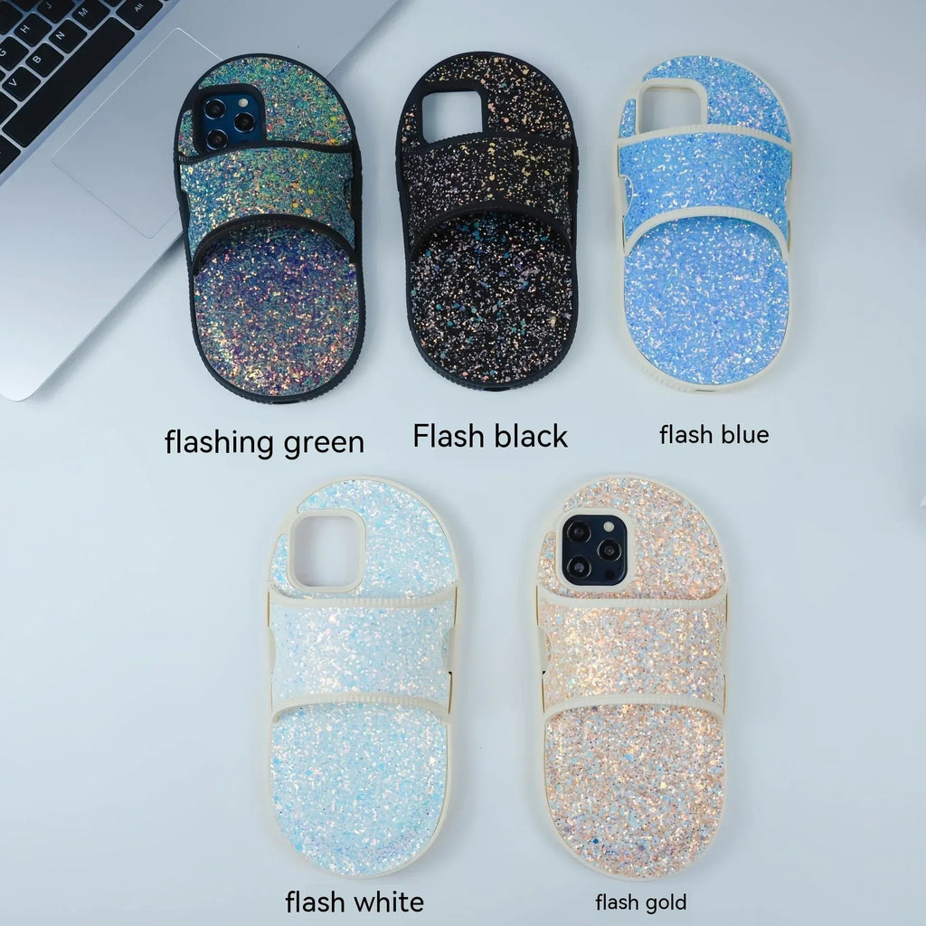 Rhinestone Slippers iPhone Case - Viexta