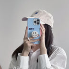 Wind Niche Light Blue Film Shell iPhone case - Viexta