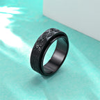 Rotatable Men's Stainless Steel Ring