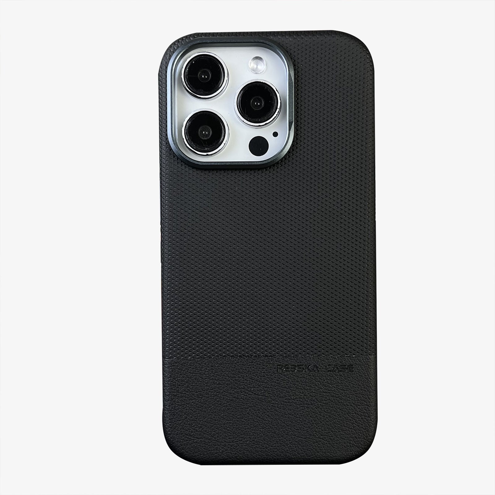 Dragon Scale Texture Stitching Leather iPhone Case