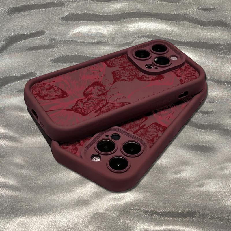 wine-red-butterfly-iphone-case - Viexta