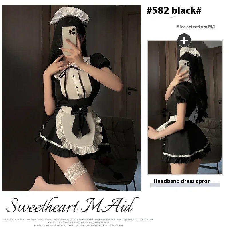 sexy-lingerie-maid-cos-costume-sexy-passion-free-uniform - Viexta
