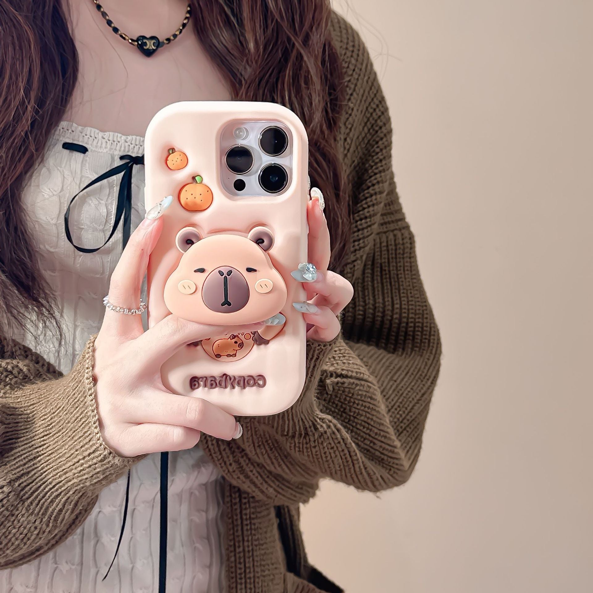 Capybara Stretchable Bracket iPhone Case