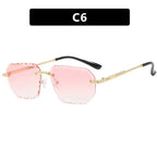Frameless Trimming Square Sunglasses - Viexta
