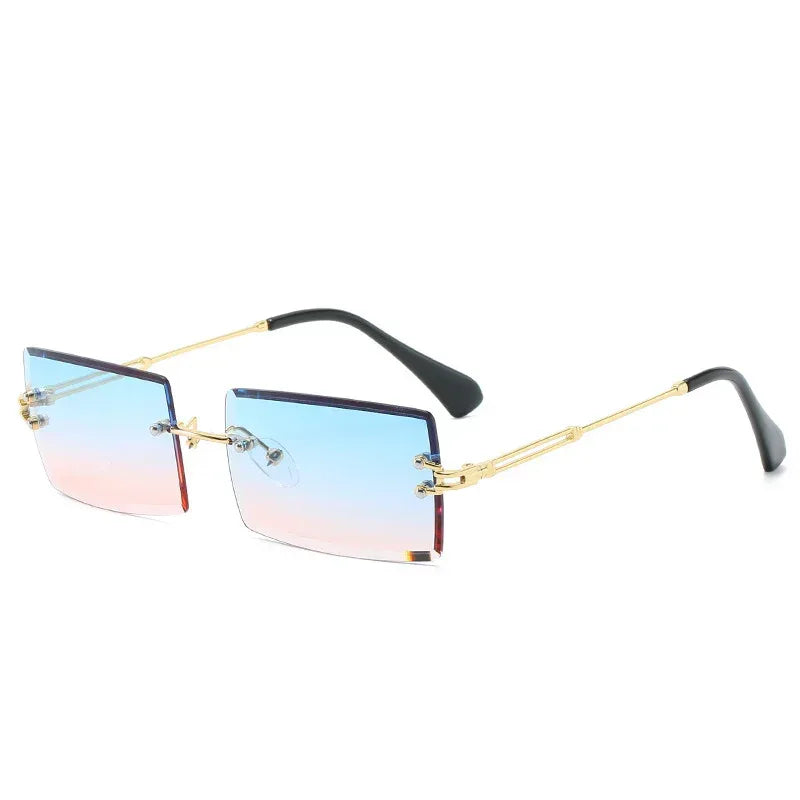 new-rimless-cut-edge-square-sunglasses - Viexta