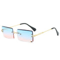 new-rimless-cut-edge-square-sunglasses - Viexta