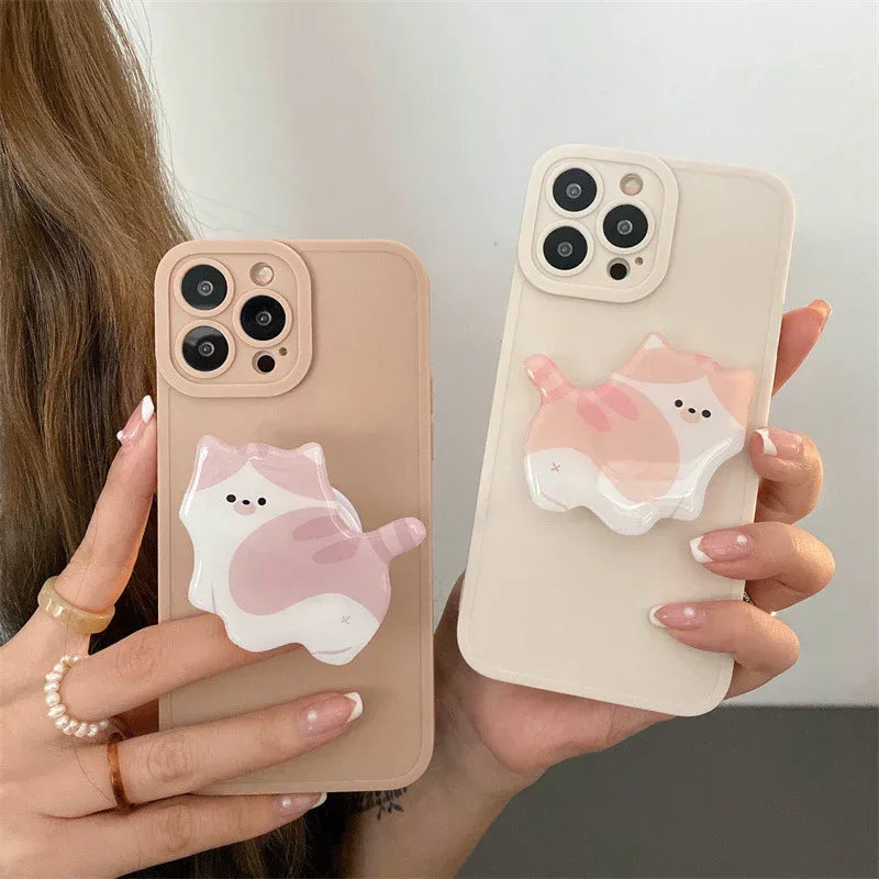 cute-cat-stand-iphone-case - Viexta