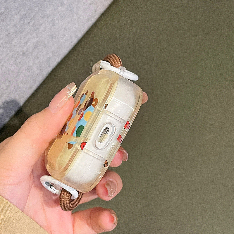 Cartoon Sausage Dog Wireless Bluetooth Headset Protective Cover