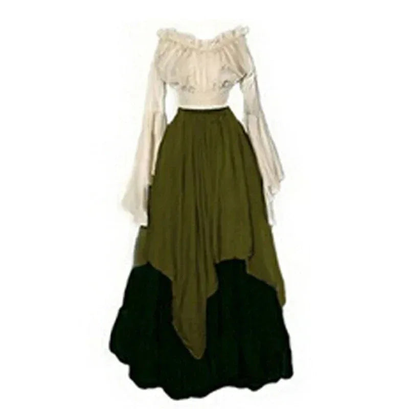 American Medieval Long Sleeve Gown - Viexta