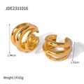 18K Stainless Steel Three-layer Ear Clip - Viexta