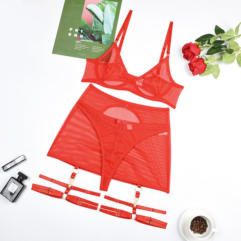 womens-striped-mesh-lingerie