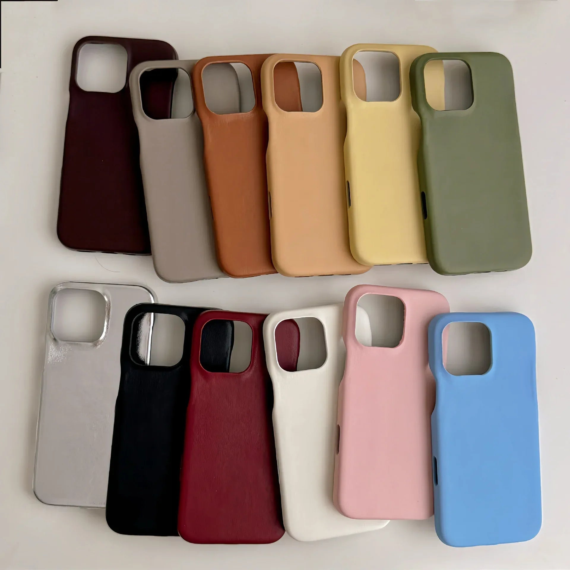 Retro Leather Solid Color iPhone Case - Viexta
