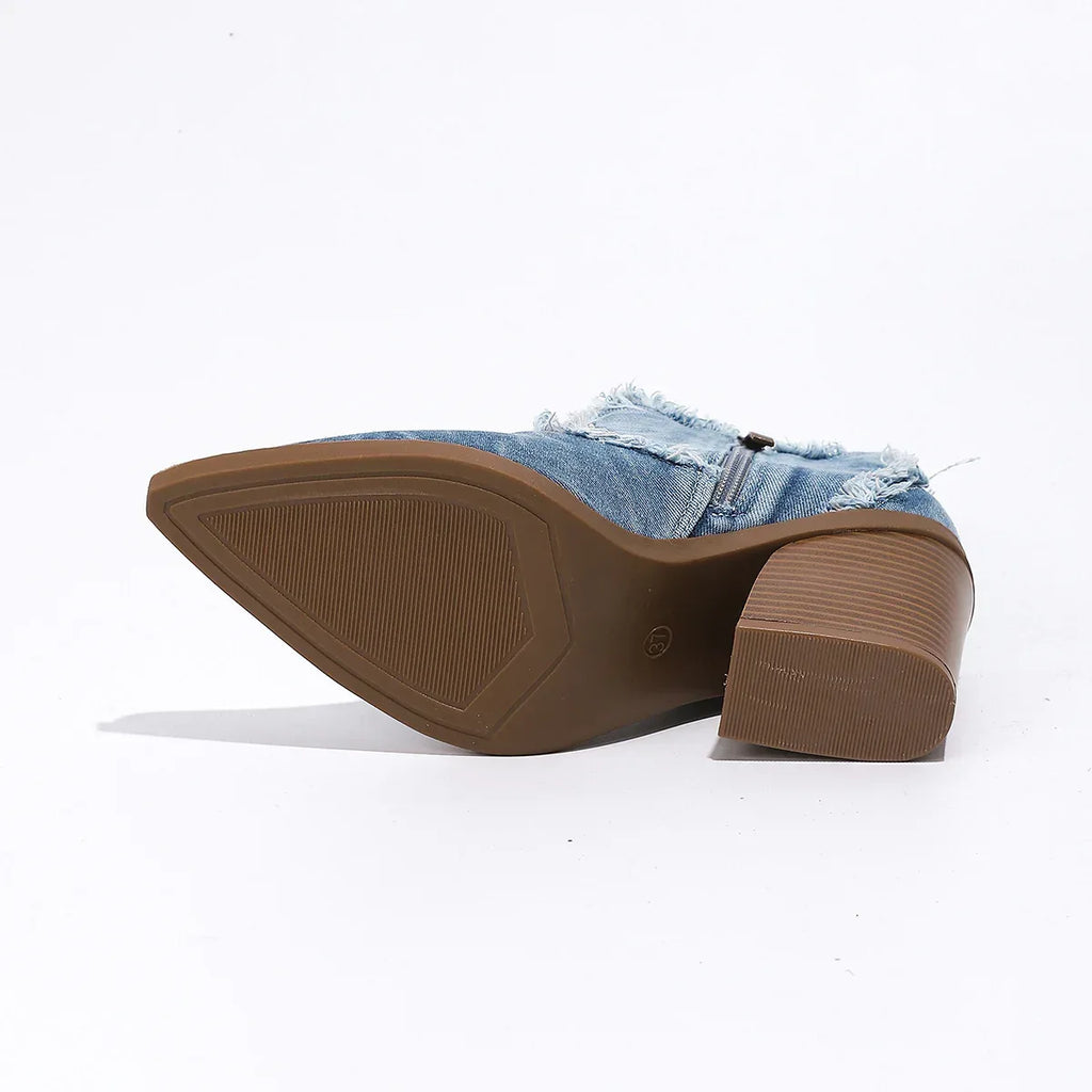 Trendy Pointed-toe Western Boots - Viexta