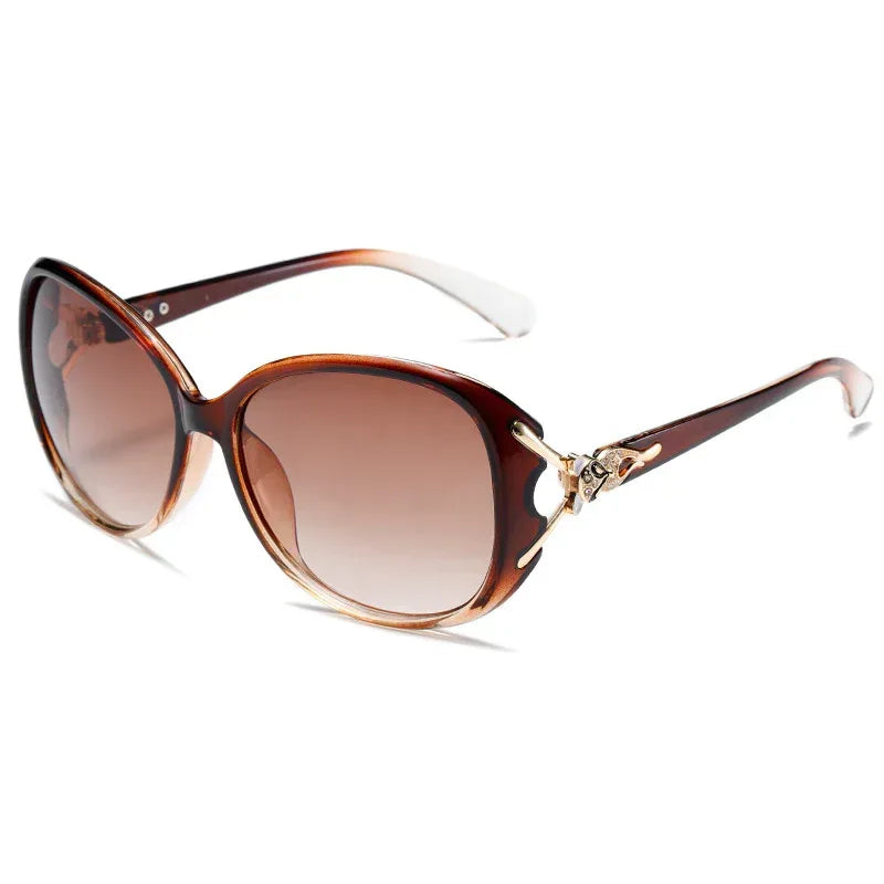 Diamond Metal Hinge Fox Head Sunglasses - Viexta