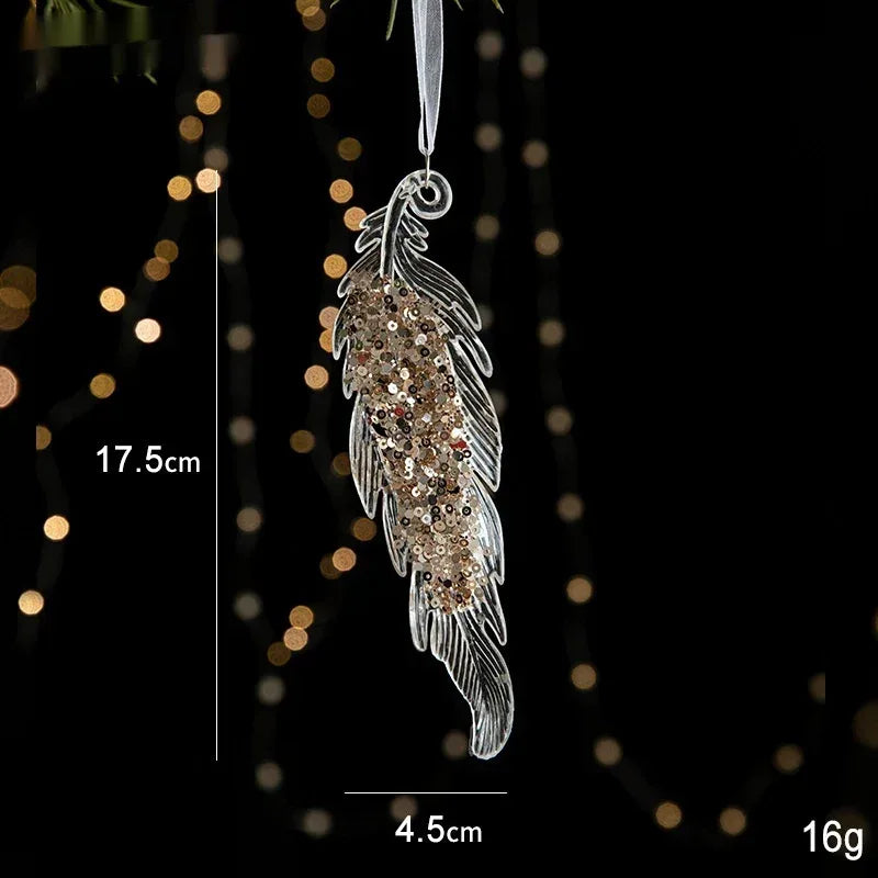 Christmas Decorations Sequins Acrylic Transparent Pendant - Viexta