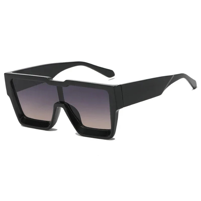 Fashion One Piece Large Frame Square Sunglasses - Viexta