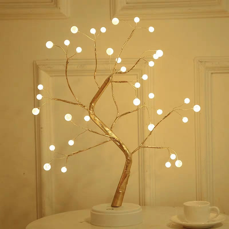 Led Copper Wire Tree Light