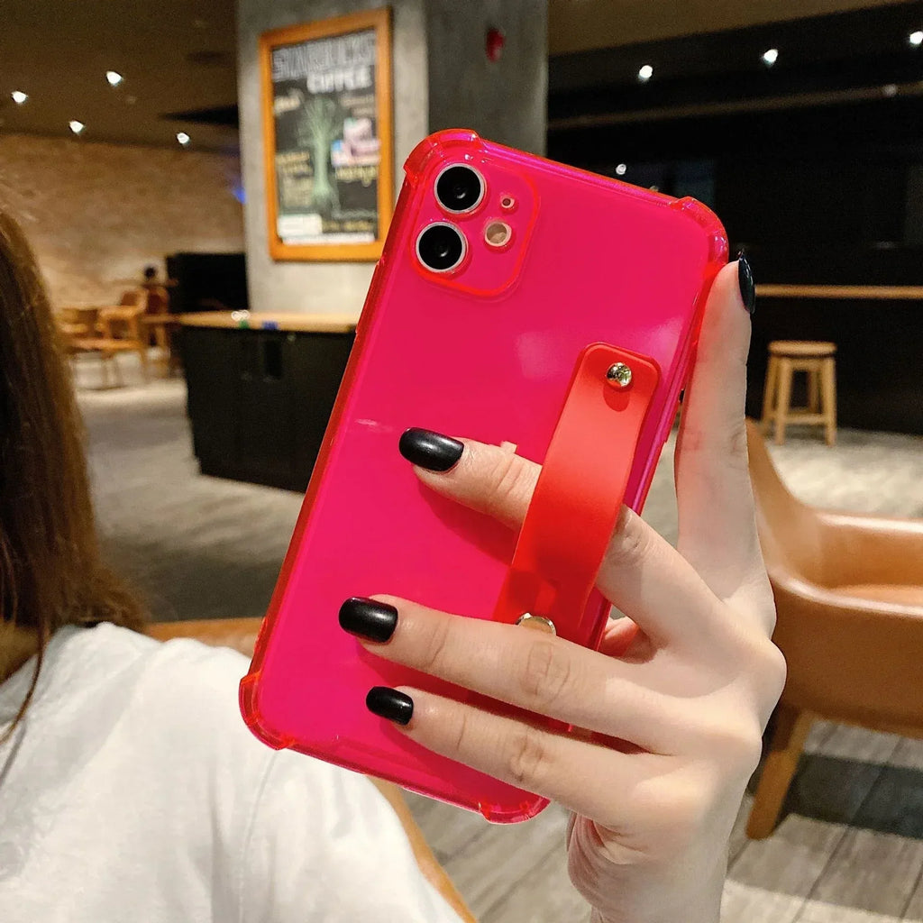 Explosion-proof Four-corner Drop-resistant with Strap iPhone Case - Viexta