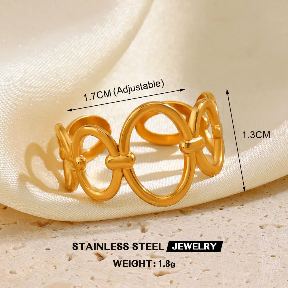 Stainless Steel Heart-shaped Ring - Viexta