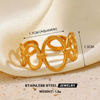 Stainless Steel Heart-shaped Ring - Viexta