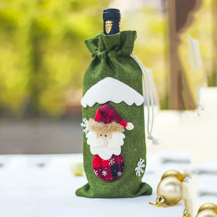 christmas-decorations-christmas-wine-bottle-socks - Viexta