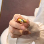 Square Diamond Brushed Ring - Viexta