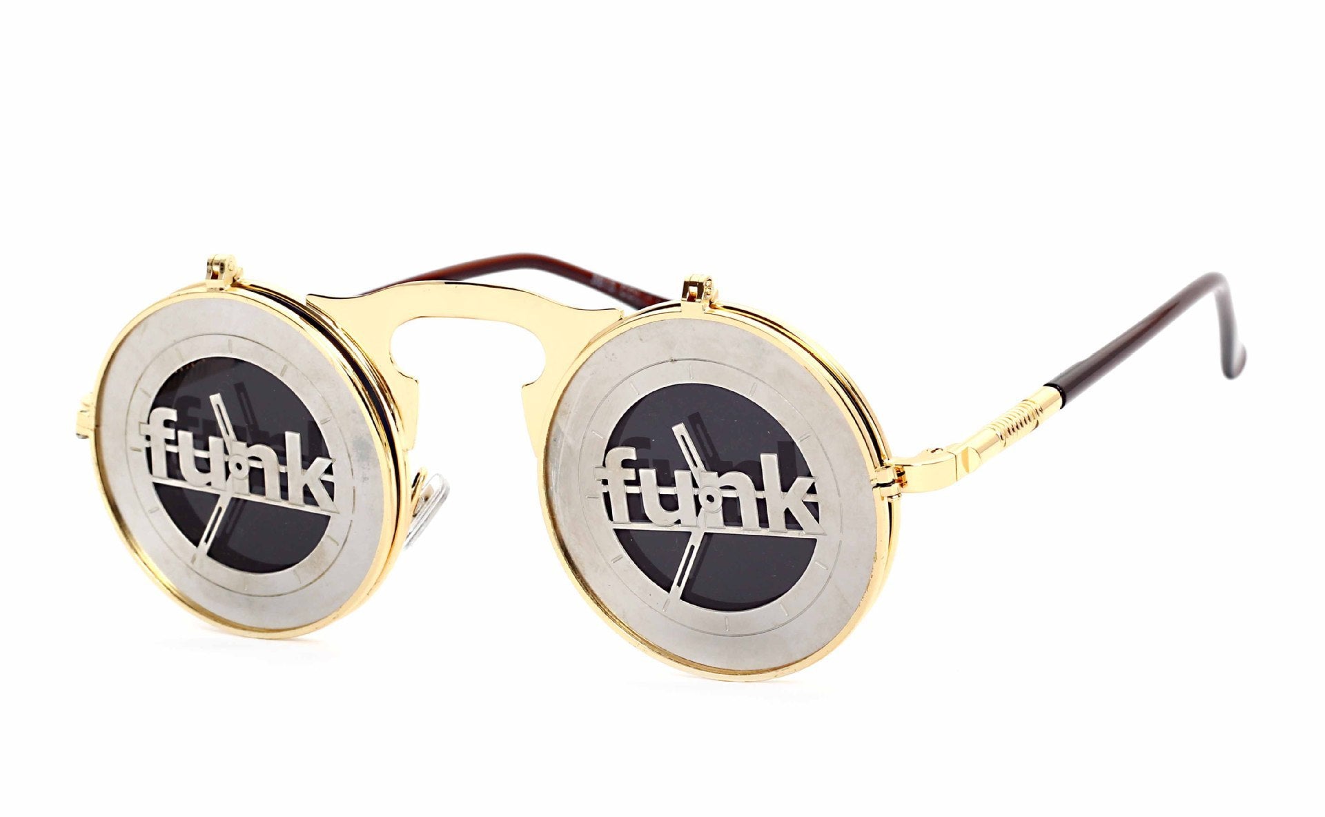 Men's Casual Retro Metal Punk Steam Flip Sunglasses