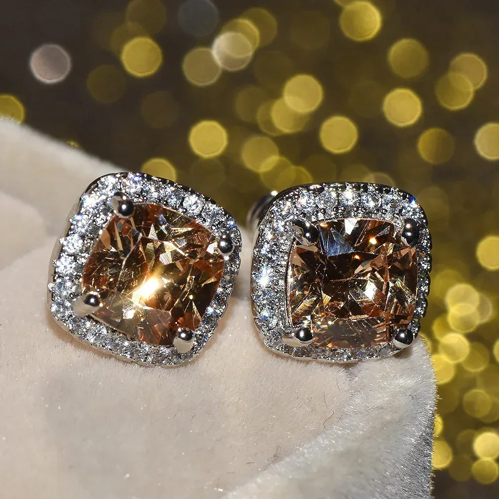 Korean-style Zircon Stud Earrings - Viexta