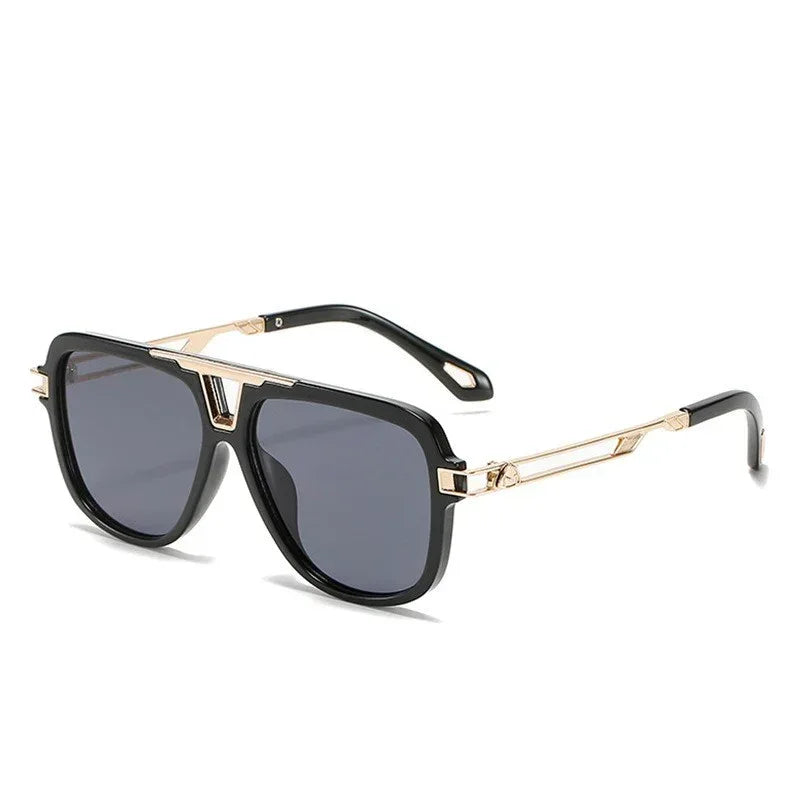 new-texture-fashion-metal-mayba-sunglasses - Viexta
