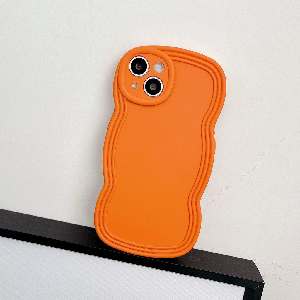 Liquid Solid Color Wavy Edge iPhone Case - Viexta