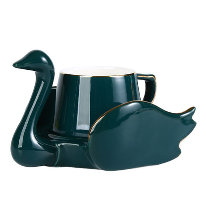 Creative Swan Ceramic Coffee Cup