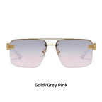 Women's Square Trimmed Sunglasses With Large Frame - Viexta
