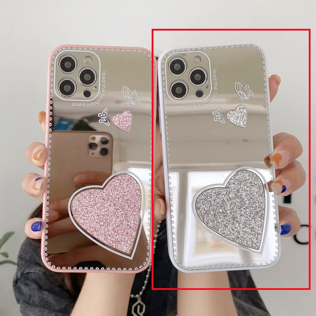 new-candy-color-love-mirror-butterfly-iphone-case - Viexta