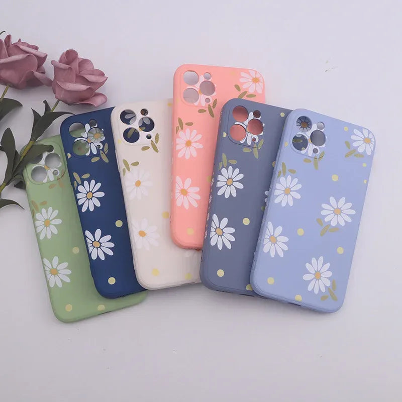 Printed Straight Edge Liquid Silicone iPhone Case - Viexta