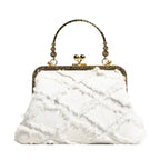 Denim Style Rhombus Clip Handbag - Viexta