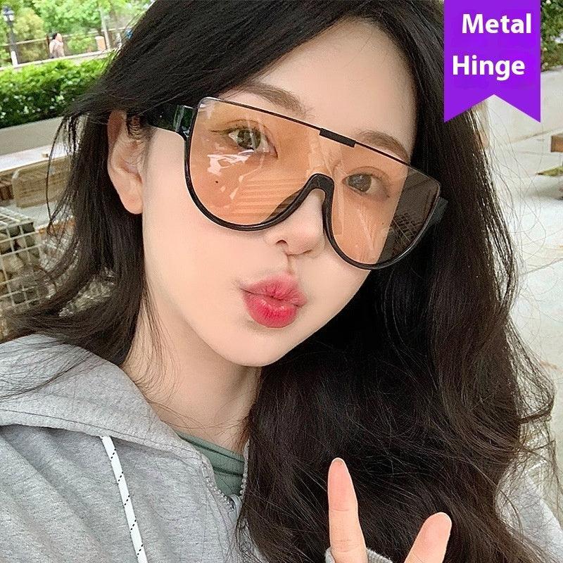 semi-rimless-brown-one-piece-sunglasses - Viexta