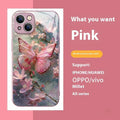 Metallic Paint Glass Stereoscopic Butterfly IPhone Case - Viexta