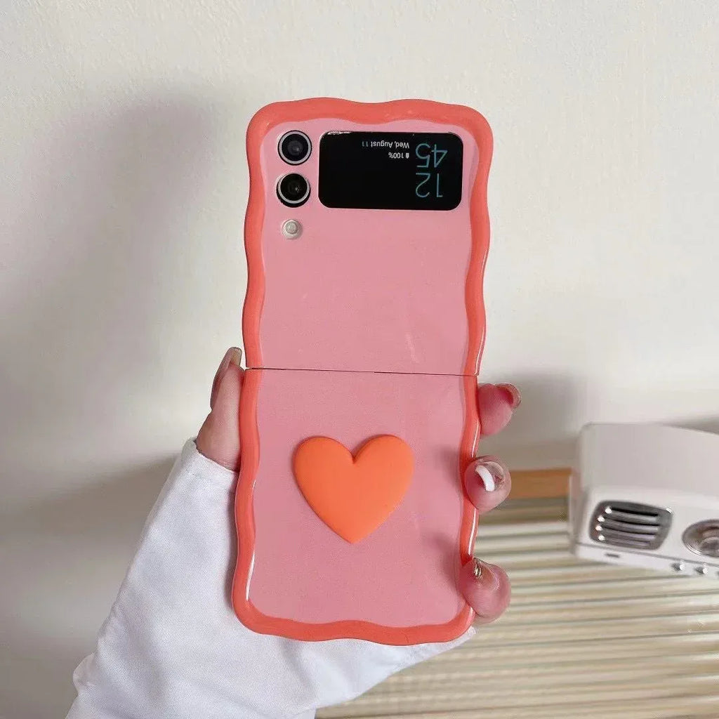 Small Heart Plush Lanyard Samsung Case - Viexta