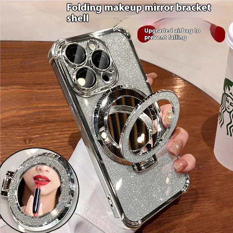 Glitter Folding Bracket iPhone case - Viexta