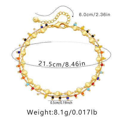 Candy Color Small Beads Anklets