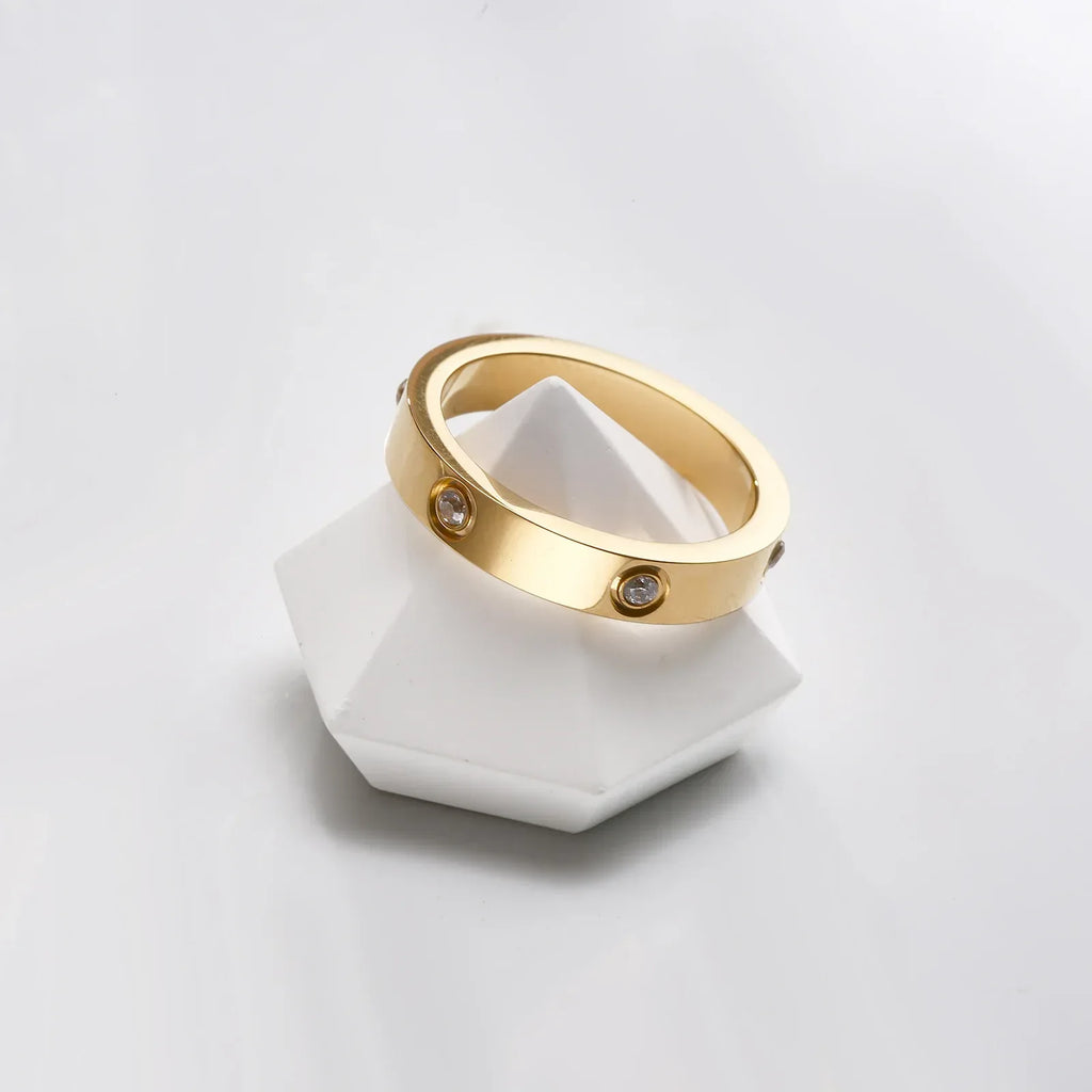 Levi Titanium Steel Cartier Ring - Viexta