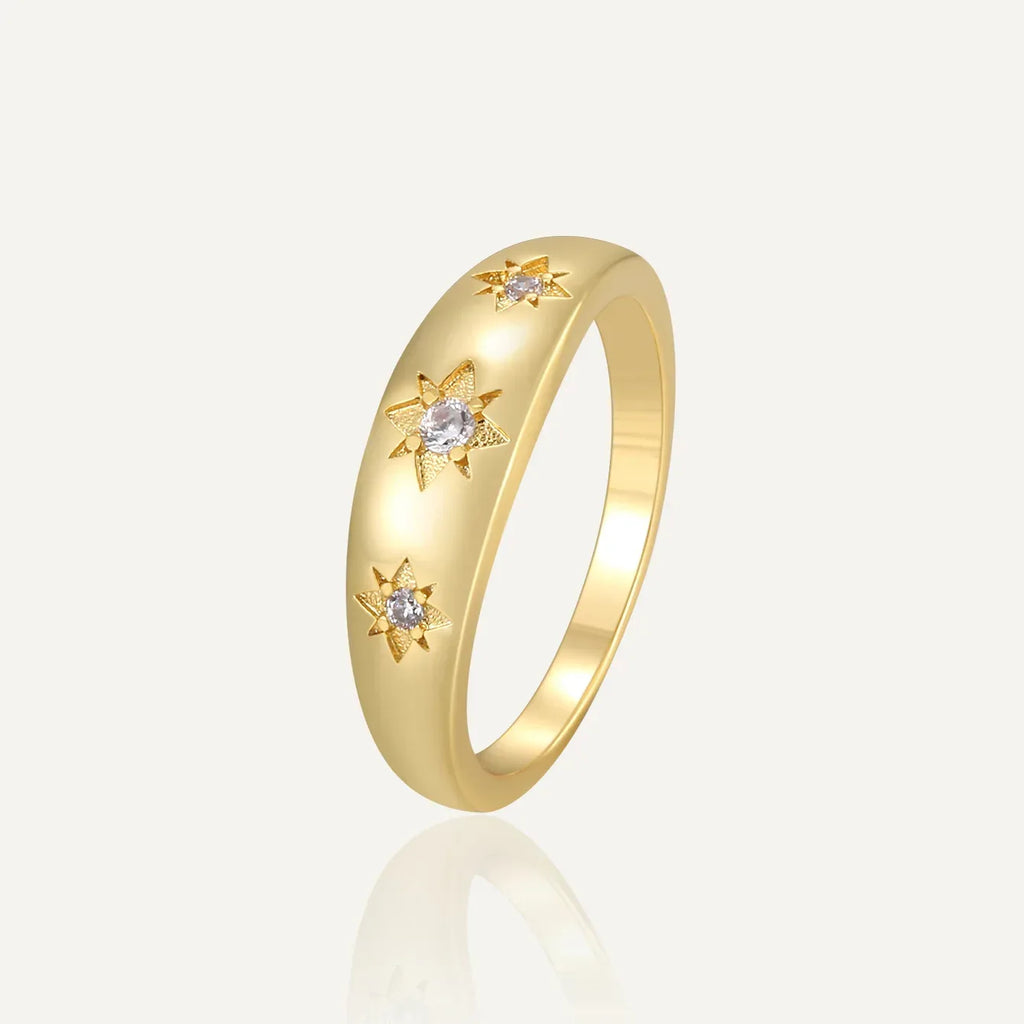 Six-pointed Star Zircon Ring - Viexta
