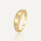 Six-pointed Star Zircon Ring