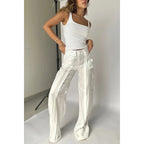 Ins Style Loose Straight Pants With Multi-pocket Trousers - Viexta